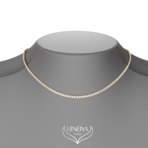 Collier "Rivière" or jaune...
