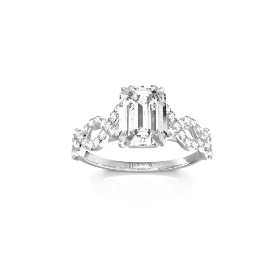 VOLUPTÉ Emeraude or blanc 18 carats
