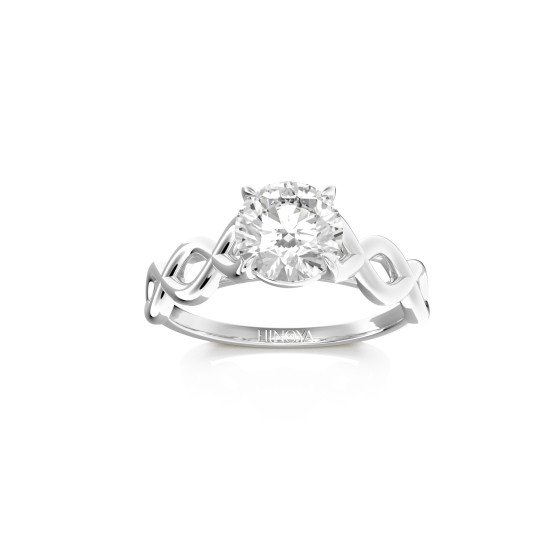 LIEN Rond or blanc 18 carats