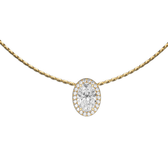 Pendentif En Or Jaune 18 Carats Avec Fleurs En Cristal De Roche Et Améthyste - Delmaoro, Neuf étiqueté