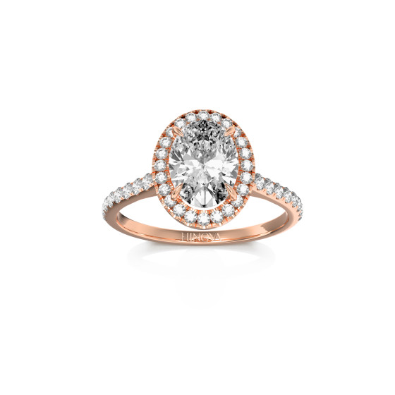 ENLACE Ovale or rose 18 carats