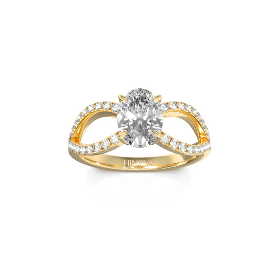 ENVOL Ovale or jaune 18 carats