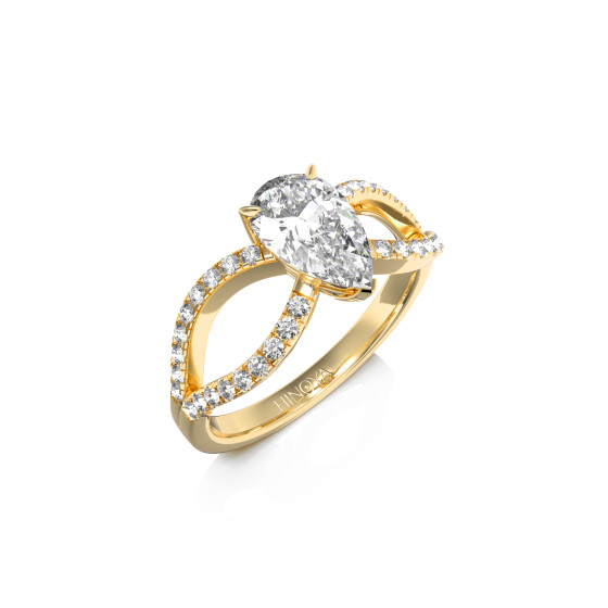 ENVOL Poire or jaune 18 carats