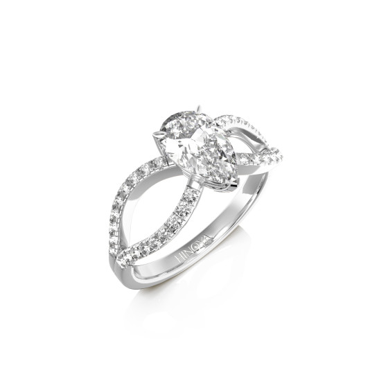 ENVOL Poire or blanc 18 carats