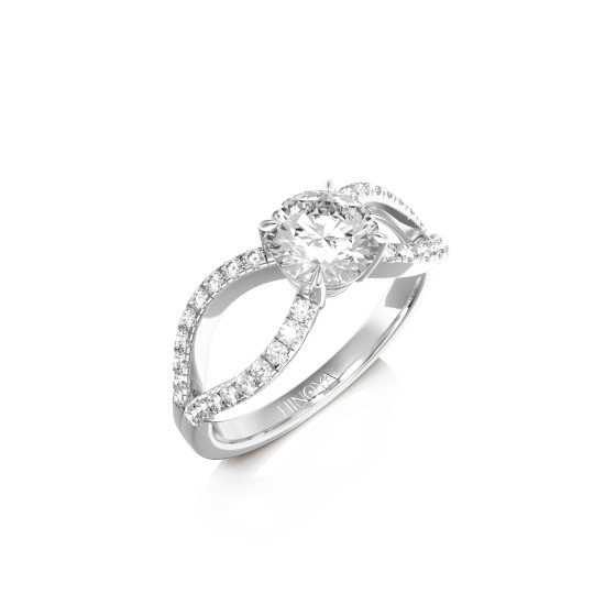 ENVOL Rond or blanc 18 carats